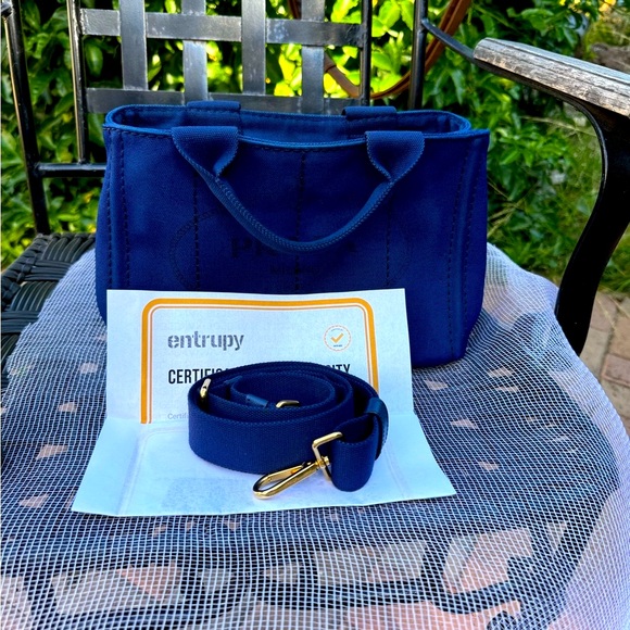 SOLD!! Locally. PRADA small Canapa bag. With COA - Picture 5 of 15